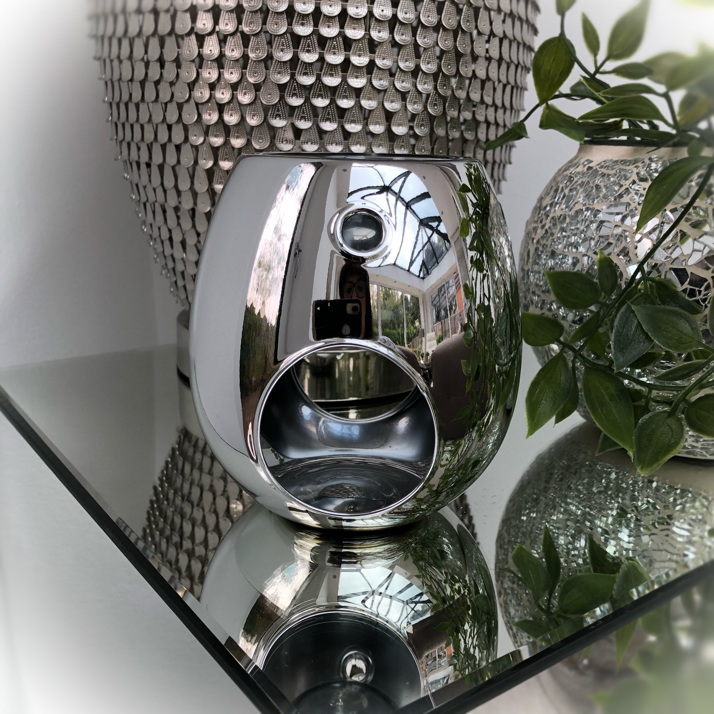 Chrome Glass Wax Melt / Oil Burner